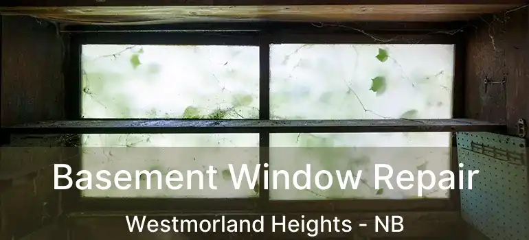  Basement Window Repair Westmorland Heights - NB