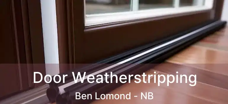  Door Weatherstripping Ben Lomond - NB