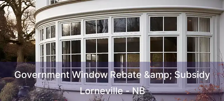  Government Window Rebate & Subsidy Lorneville - NB