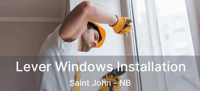  Lever Windows Installation Saint John - NB