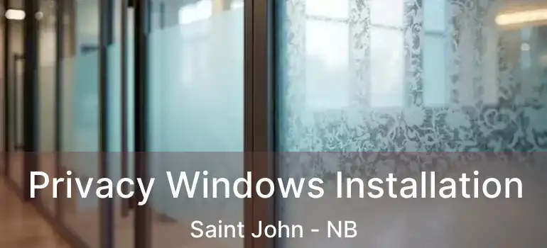  Privacy Windows Installation Saint John - NB