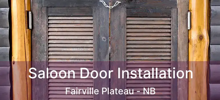  Saloon Door Installation Fairville Plateau - NB