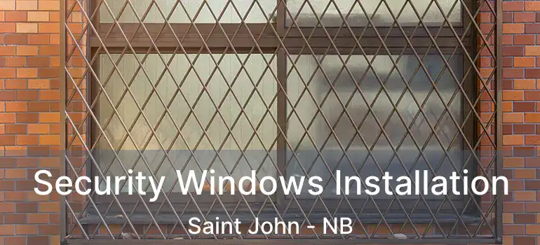  Security Windows Installation Saint John - NB