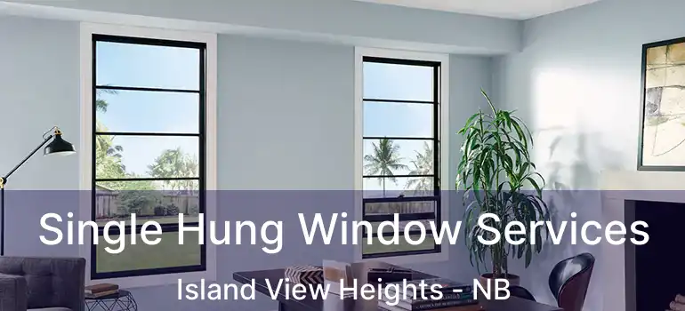  Single Hung Window Services Island View Heights - NB