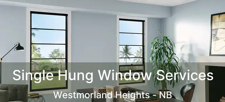  Single Hung Window Services Westmorland Heights - NB