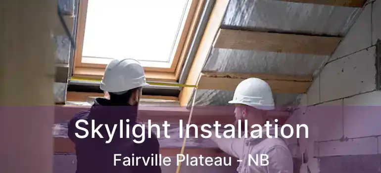  Skylight Installation Fairville Plateau - NB