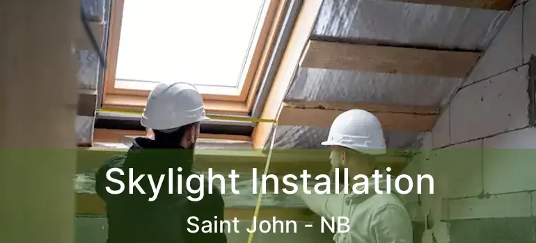  Skylight Installation Saint John - NB