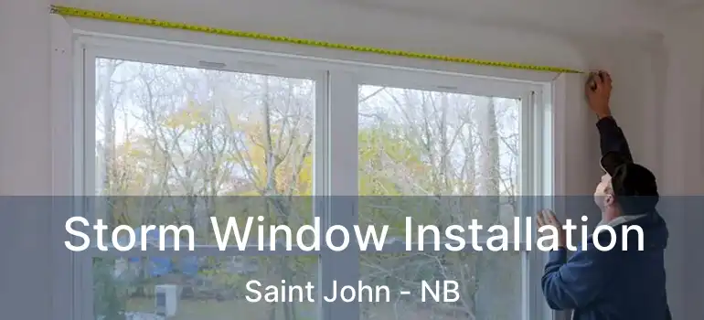  Storm Window Installation Saint John - NB