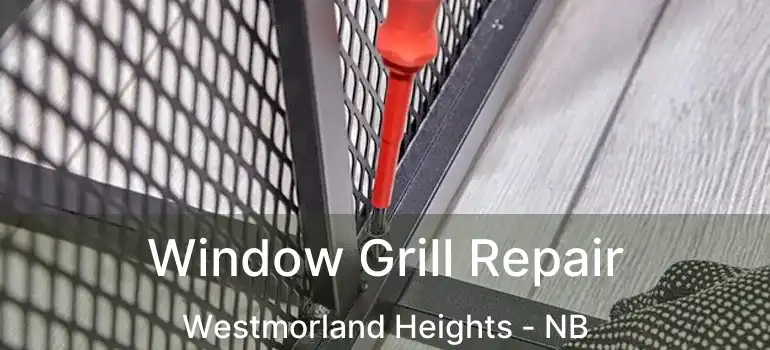  Window Grill Repair Westmorland Heights - NB