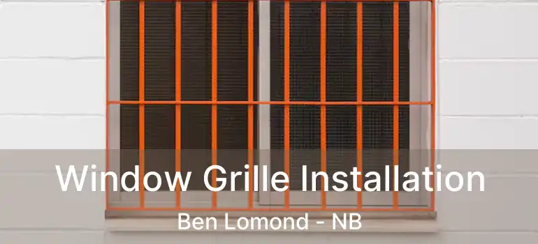  Window Grille Installation Ben Lomond - NB