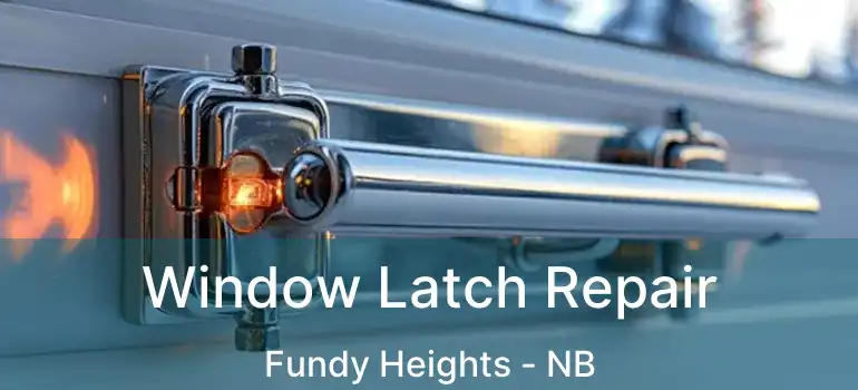  Window Latch Repair Fundy Heights - NB