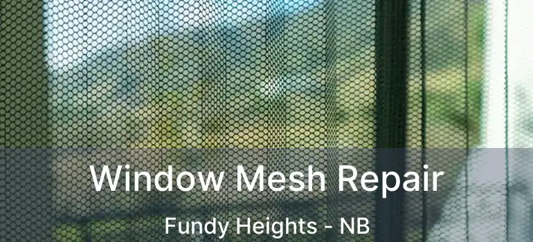  Window Mesh Repair Fundy Heights - NB