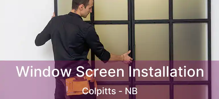  Window Screen Installation Colpitts - NB