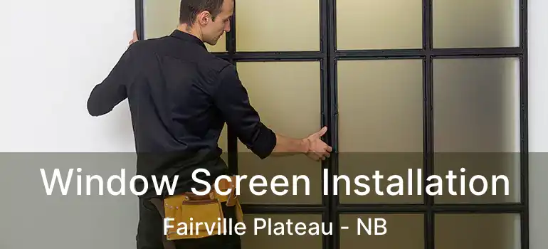  Window Screen Installation Fairville Plateau - NB