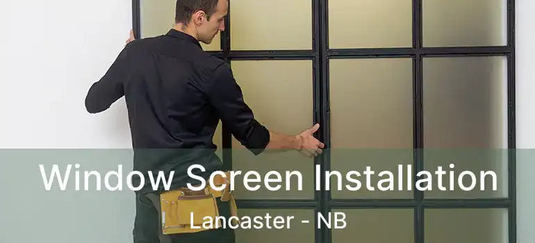  Window Screen Installation Lancaster - NB